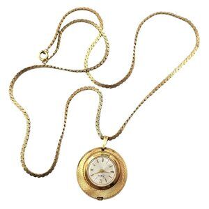 Vintage Avon Sheffield Pendant Watch Necklace 1979 District Manager Award